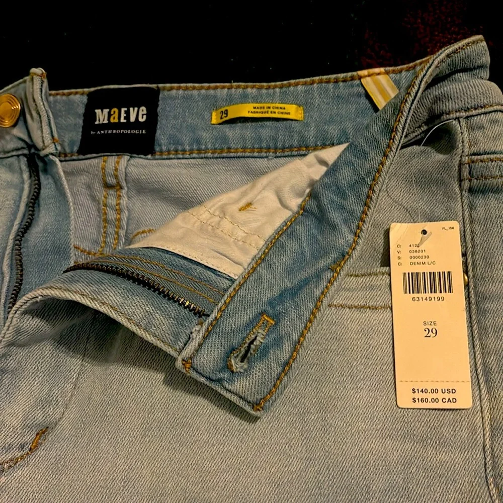 The Ettie High-Rise Crop Wide-Leg Jeans by Maeve - New with Tag - Light Denim - Picture 3 of 6